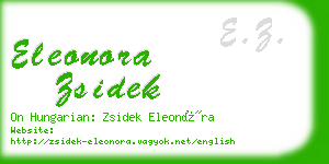 eleonora zsidek business card